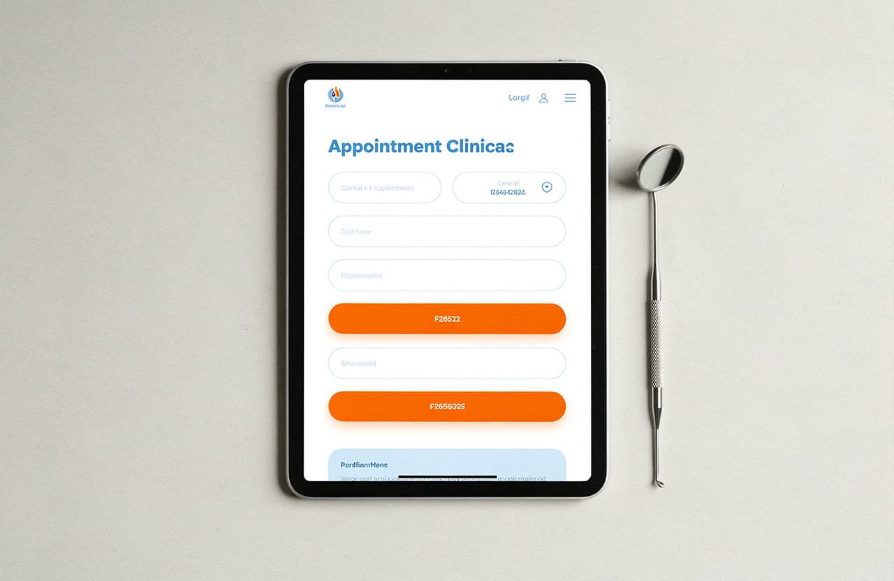 Concept sito per studio dentistico su tablet